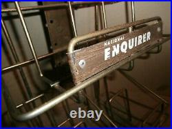 Vtg Metal Store Sale Rack National Enquirer Sorry Sold Out TV Guide Magazines