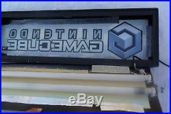 Vtg Nintendo Gamecube Display Store Sign Double Sided Light Excellent Working