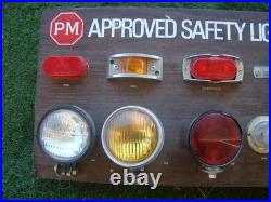 Vtg PM APPROVED SAFETY LIGHTS & REFLECTOR Service Station Auto Parts Hot Rod