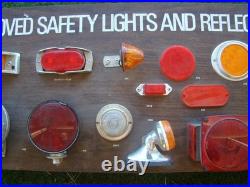 Vtg PM APPROVED SAFETY LIGHTS & REFLECTOR Service Station Auto Parts Hot Rod Vtg PM APPROVED SAFETY LIGHTS & REFLECTOR Service Station Auto Parts Hot Rod