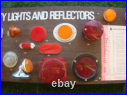 Vtg PM APPROVED SAFETY LIGHTS & REFLECTOR Service Station Auto Parts Hot Rod