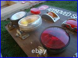 Vtg PM APPROVED SAFETY LIGHTS & REFLECTOR Service Station Auto Parts Hot Rod