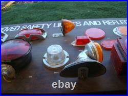 Vtg PM APPROVED SAFETY LIGHTS & REFLECTOR Service Station Auto Parts Hot Rod