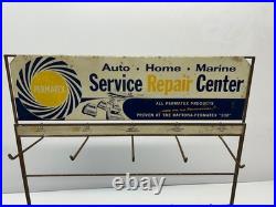 Vtg Permatex Service Repair Center Display Sign Advert Rack Daytona Nascar 300