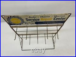 Vtg Permatex Service Repair Center Display Sign Advert Rack Daytona Nascar 300