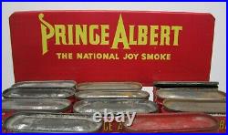 Vtg Prince Albert Tobacco Metal Store Display Rack Advertising Stand 11 Tins