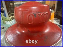 Vtg Pyro Glaze Eat TOM'S 5 Cent Peanut Butter Sandwiches Jar