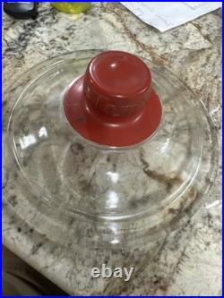 Vtg Pyro Glaze Eat TOM'S 5 Cent Peanut Butter Sandwiches Jar