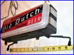 Vtg RARE Old Dutch Beer Sign Lighted Bar Top Store Display Hagen Advertising