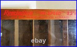 Vtg Remington Du Pont Hi-Speed 22s Kleanbore Wood Display Case Counter Table Top