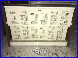 Vtg SKIL Router Bit Hardware Store Display Case With Contents Advertising