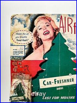 Vtg Scarce 1961 Car-Freshner Freshener Air Advertising Trees Store Display NOS