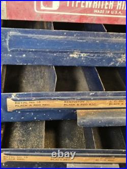 Vtg Stafford'S Advertising Typewriter Ribbons Counter Store 3 Drawer Display Box