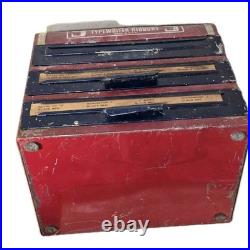 Vtg Stafford'S Advertising Typewriter Ribbons Counter Store 3 Drawer Display Box