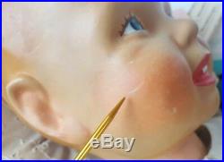 Vtg Sweetheart Soap Baby Doll Store Display Mechanical Advertising Doll 1940s