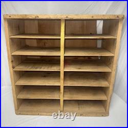 Vtg Table Talk Wooden Pie Display Shelf Stamped Pastry Co Inc Worcester, Ma Vguc