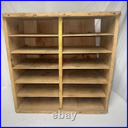 Vtg Table Talk Wooden Pie Display Shelf Stamped Pastry Co Inc Worcester, Ma Vguc
