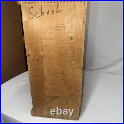 Vtg Table Talk Wooden Pie Display Shelf Stamped Pastry Co Inc Worcester, Ma Vguc