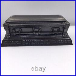 Vtg The Boyertown Famous Bronze Salesman Sample Casket Coffin (i1056)