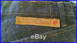 Vtg Usa Redlines Levi levi's strauss display store denim jeans 501's fly 56x34