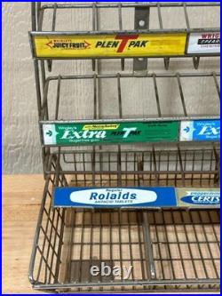 Vtg WRIGLEYS GUM store counter top/wall mount metal rack display collectible