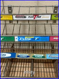 Vtg WRIGLEYS GUM store counter top/wall mount metal rack display collectible
