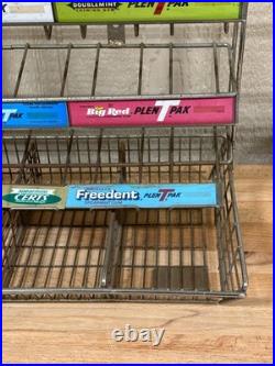 Vtg WRIGLEYS GUM store counter top/wall mount metal rack display collectible