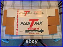 Vtg Wrigley's Spearmint Gum Plen T Pak Cardboard Store Display Unassembled