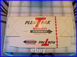 Vtg Wrigley's Spearmint Gum Plen T Pak Cardboard Store Display Unassembled