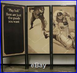 WINCHESTER Store 2-side Advertising 5-Panel Set Display Poster Baseball & Knives