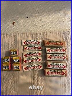 WRIGLEY Gum Display arrow man with five vintage pack, ten sticks of vintage gum