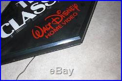 Walt Disney Black Diamond Store Display Electric Lamp Light Sign Rare Vtg Promo