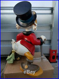 Walt Disney Scrooge McDuck mid big fig vintage rare figure statue store display