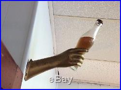Whistle Soda Cast Iron Hand with Vintage Orange Bottle Sealed VERY RARE