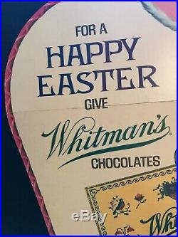 Whitmans Chocolates Vintage Easter Display Advertising Sign Store Display