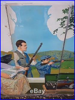 Winchester Store 5 Panel Window Sign Display Junior Trap Shooting 22 Rifle Woman
