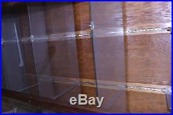 Wooden Antique Vintage China Cabinet Store Showcase Display Retail Lighted Glass