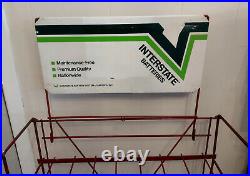 XLNT Vintage Folding Interstate Batteries Store Shop Display Advertising Shelf