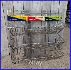 XLNT Vintage Wrigley's Gum Wire Store Countertop Display Rack Basket Shelf