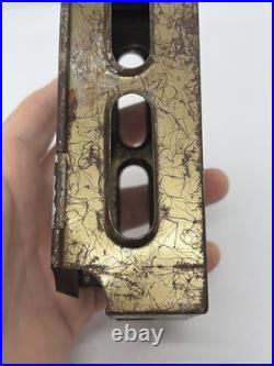 Zig-Zag Blue Cover Metal Display Holder/Dispenser wear rust vintage