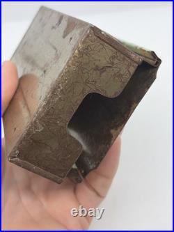 Zig-Zag Blue Cover Metal Display Holder/Dispenser wear rust vintage