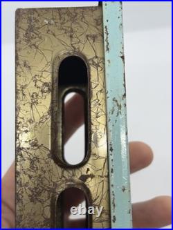 Zig-Zag Blue Cover Metal Display Holder/Dispenser wear rust vintage