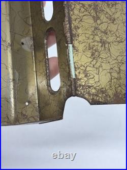 Zig-Zag Blue Cover Metal Display Holder/Dispenser wear rust vintage