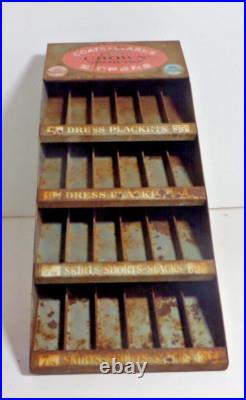 Zipper store display vintage tin Coats & Clark's
